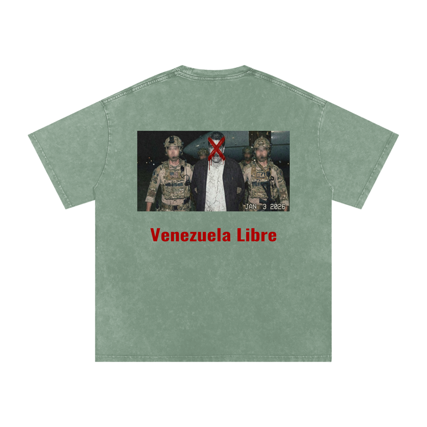 Snow Washed - Oversized - Boxy - Venezuela Libre