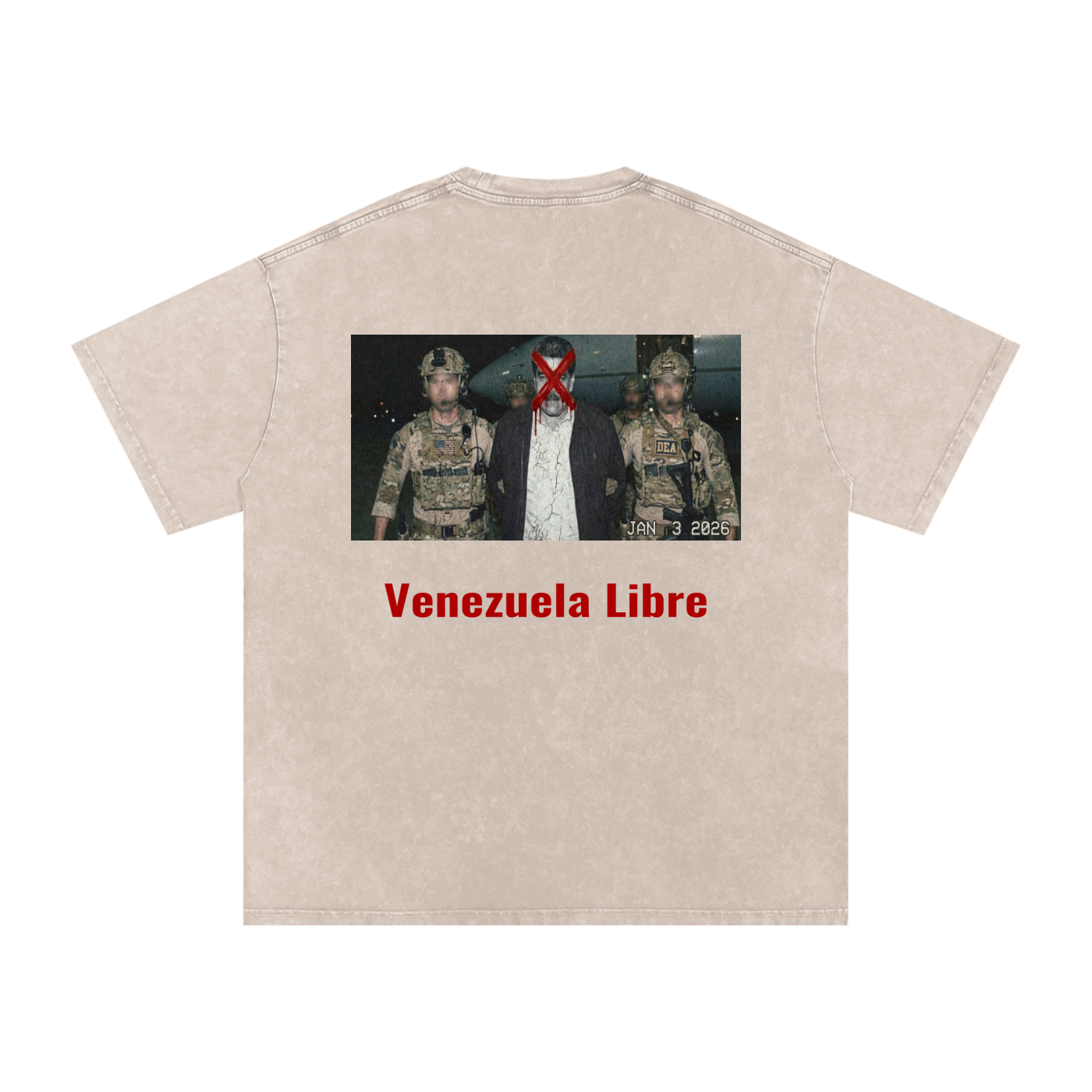 Snow Washed - Oversized - Boxy - Venezuela Libre