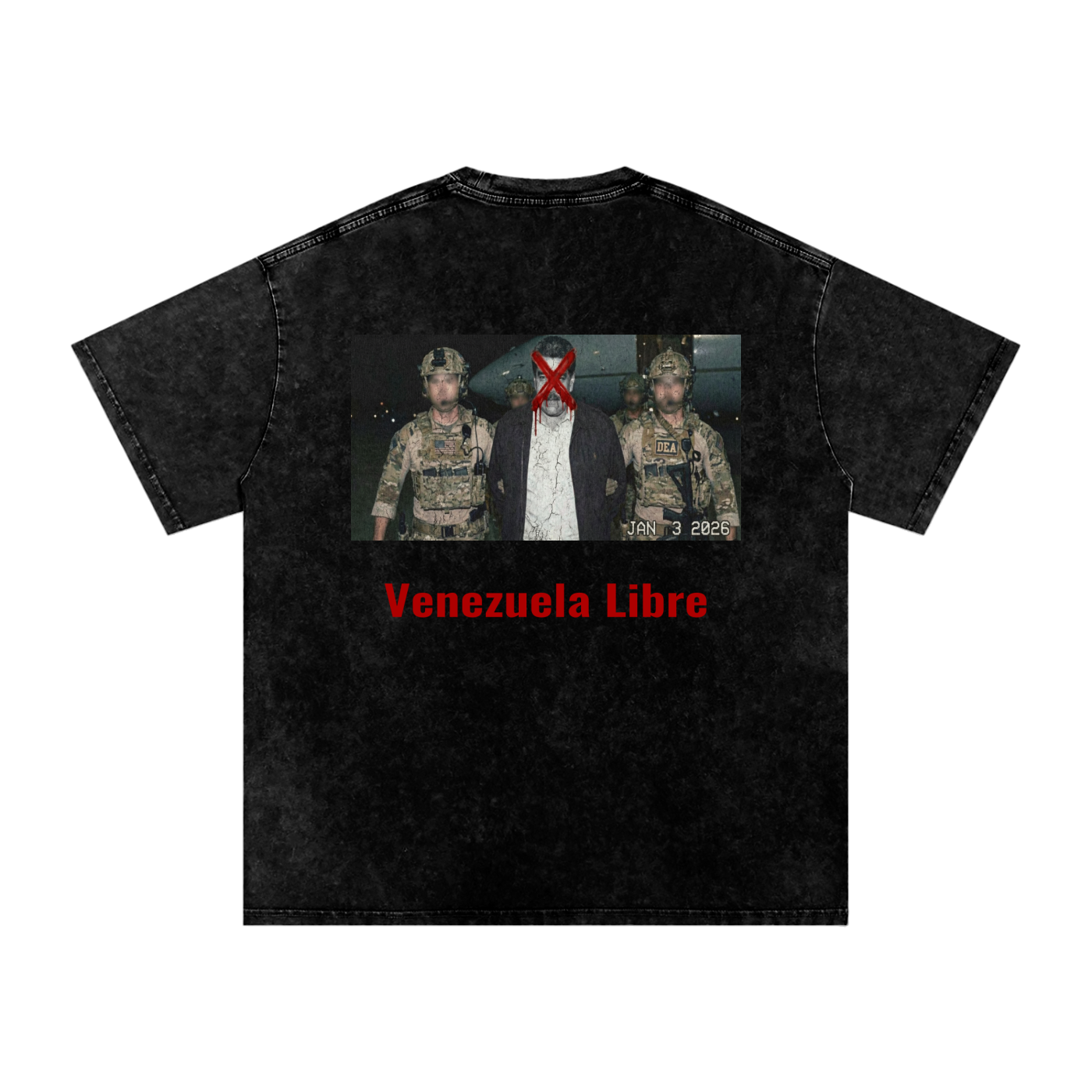 Snow Washed - Oversized - Boxy - Venezuela Libre